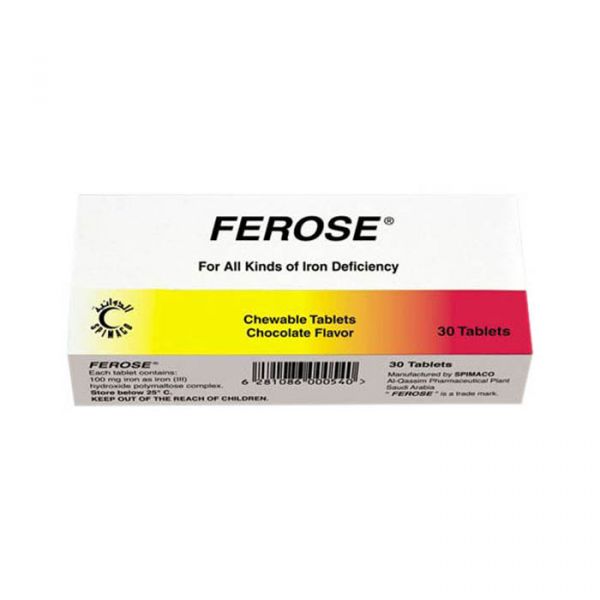 Buy Ferose Chewable 30 Tablets in Oriana Pharmacy , Sharjah