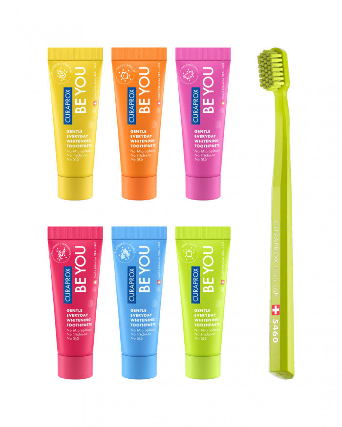 Buy Curaprox Be You Six Taste Pack (Mixed Colors) 6*10Ml Toothpastes With 1  Toothbrush in Oriana Pharmacy , Sharjah